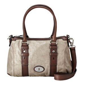 VTG Fossil Maddox Satchel Key Leather Shoulder Purse Handbag